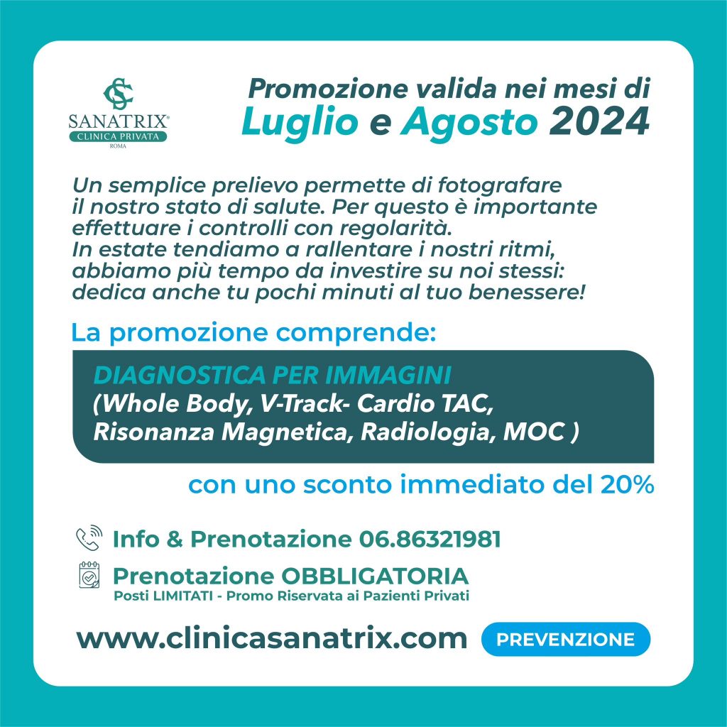 promo summer 2024 clinica sanatrix roma la prevenzione non va in vacanza diagnostica per immagini